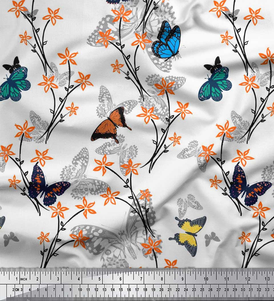 Японська креп-атласна тканина Soimoi, принти на тканині з квітами та метеликами, 42 дюйми 42 Inch Wide - Poly Crepe білий
Японська креп-атласна тканина Soimoi, принти на тканині з квітами та метеликами, 42 дюйми 42 Inch Wide - Poly Crepe білий