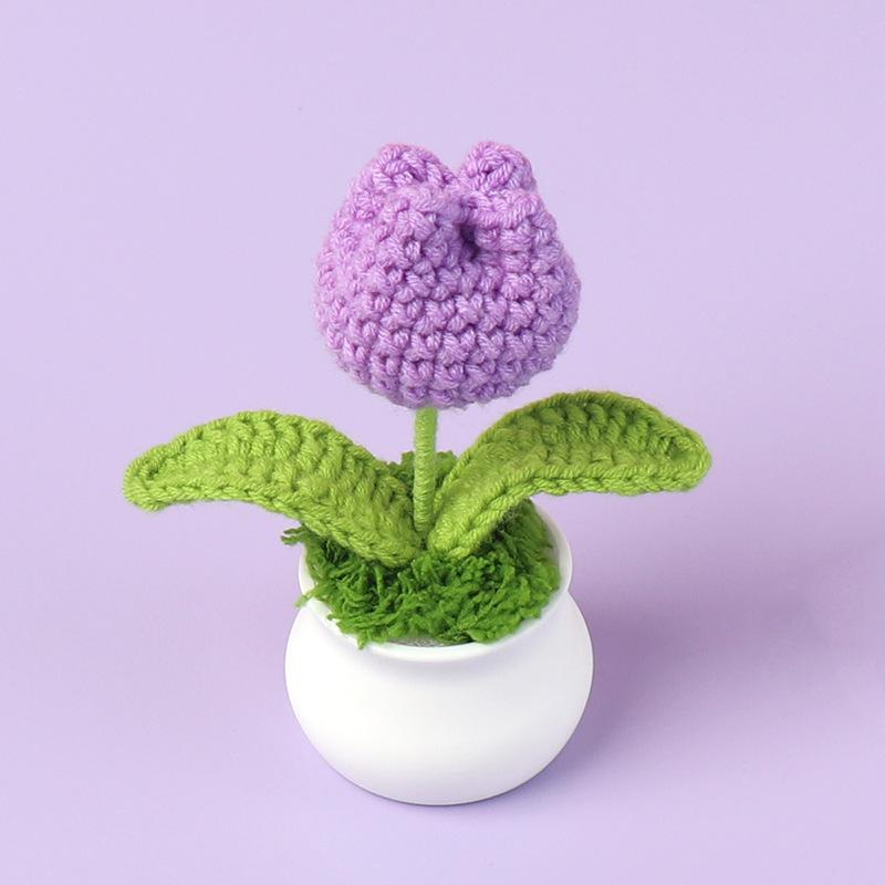 Tulips Crochet Flower Potted Cerative Handmade Knitted Flowers Artificial Flowers Decoration Car Desktop Home Decor фиолетовый
Tulips Crochet Flower Potted Cerative Handmade Knitted Flowers Artificial Flowers Decoration Car Desktop Home Decor фиолетовый