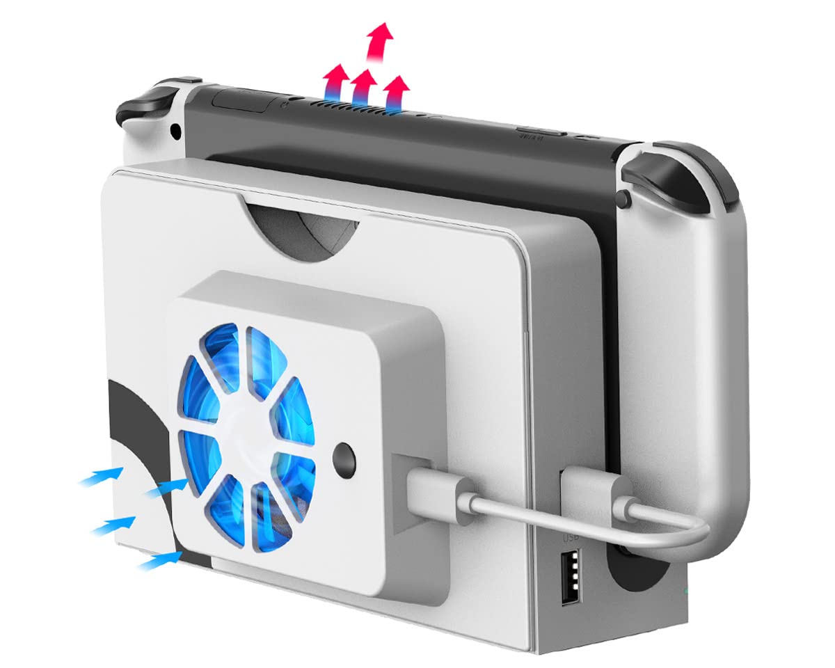 ElecGear Зовнішній охолоджуючий вентилятор для Switch 3 швидкості на вибір Відведення тепла Замінна задня кришка з кулером Сумісний з Nintendo Switch OLED білий
ElecGear Зовнішній охолоджуючий вентилятор для Switch 3 швидкості на вибір Відведення тепла Замінна задня кришка з кулером Сумісний з Nintendo Switch OLED білий