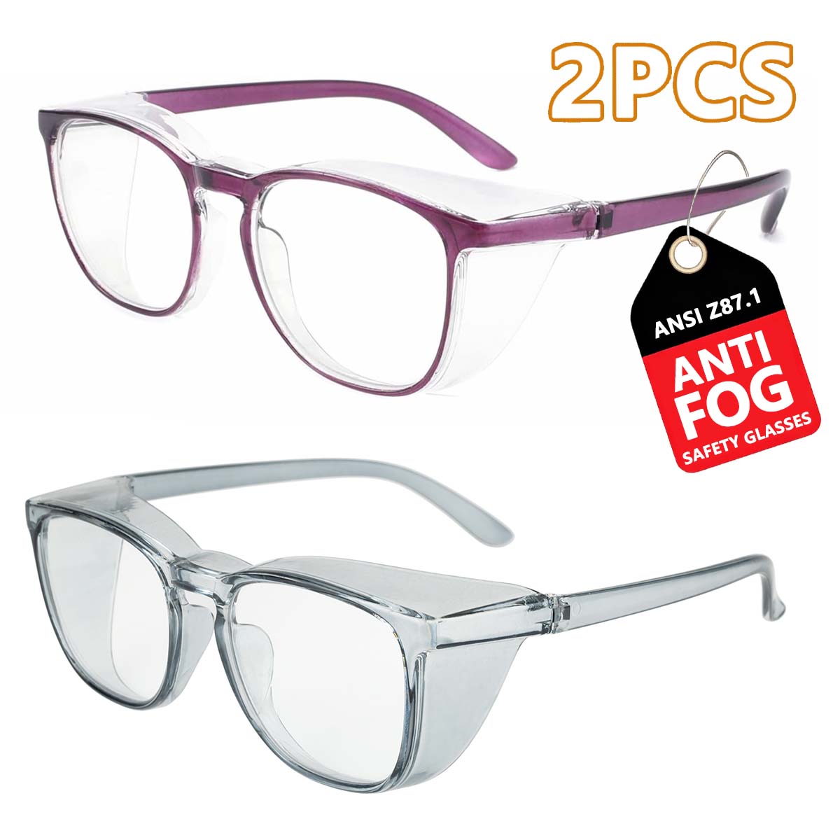 2PC(Purple+Blue) Value Pack Safety Glasses Protective Eyewear Anti-Fog Goggles Anti Dust UV Protection Glasses For Men Women HM9
2PC(Purple+Blue) Value Pack Safety Glasses Protective Eyewear Anti-Fog Goggles Anti Dust UV Protection Glasses For Men Women HM9