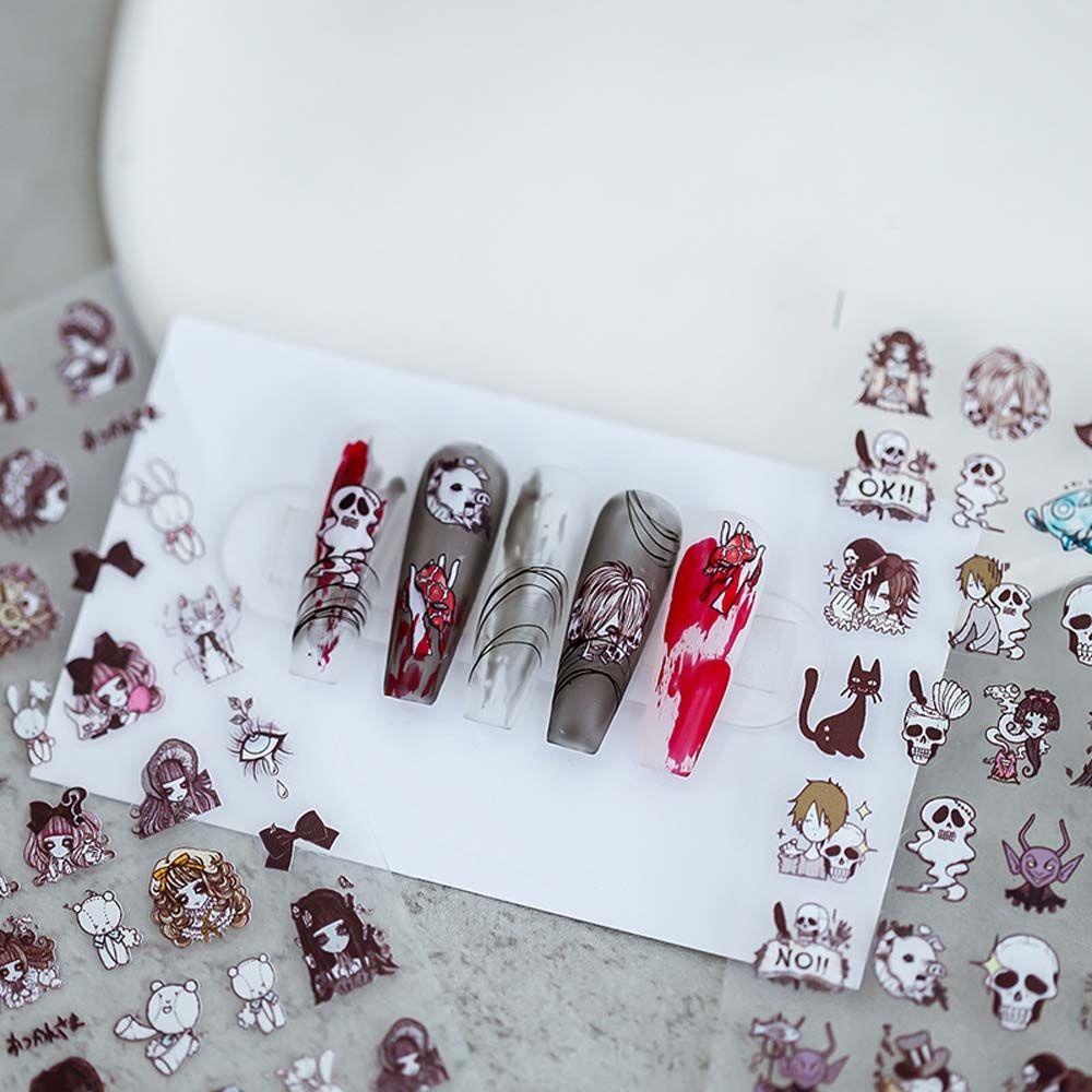 Skeleton Nail Art Decorations Halloween Nail Decals Halloween Nail Stickers Manicure Accessories A
Skeleton Nail Art Decorations Halloween Nail Decals Halloween Nail Stickers Manicure Accessories A