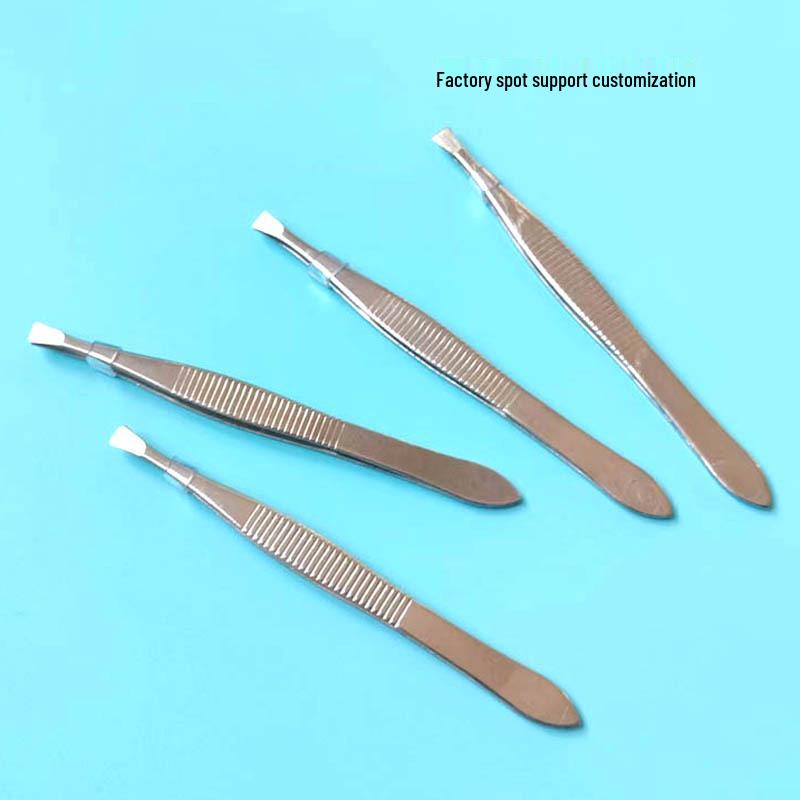 Stainless Steel Flat Mouth Eyebrow Tweezers for Hair Removal and False Eyelash Grafting
Stainless Steel Flat Mouth Eyebrow Tweezers for Hair Removal and False Eyelash Grafting