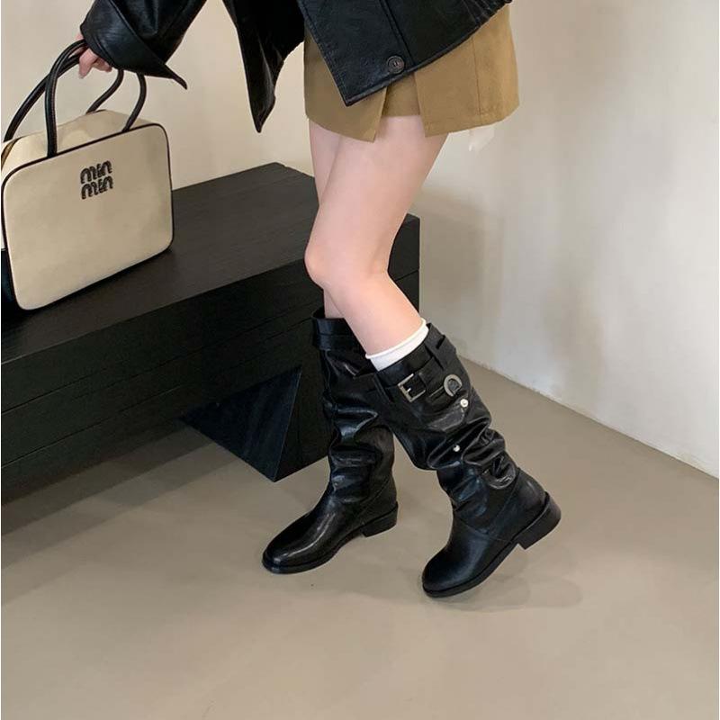 Sheepskin version~ Suede but knee boots women s 2025 new thick heel round head stacking boots pleated versatile high boots 40 хакі
Sheepskin version~ Suede but knee boots women s 2025 new thick heel round head stacking boots pleated versatile high boots 40 хакі