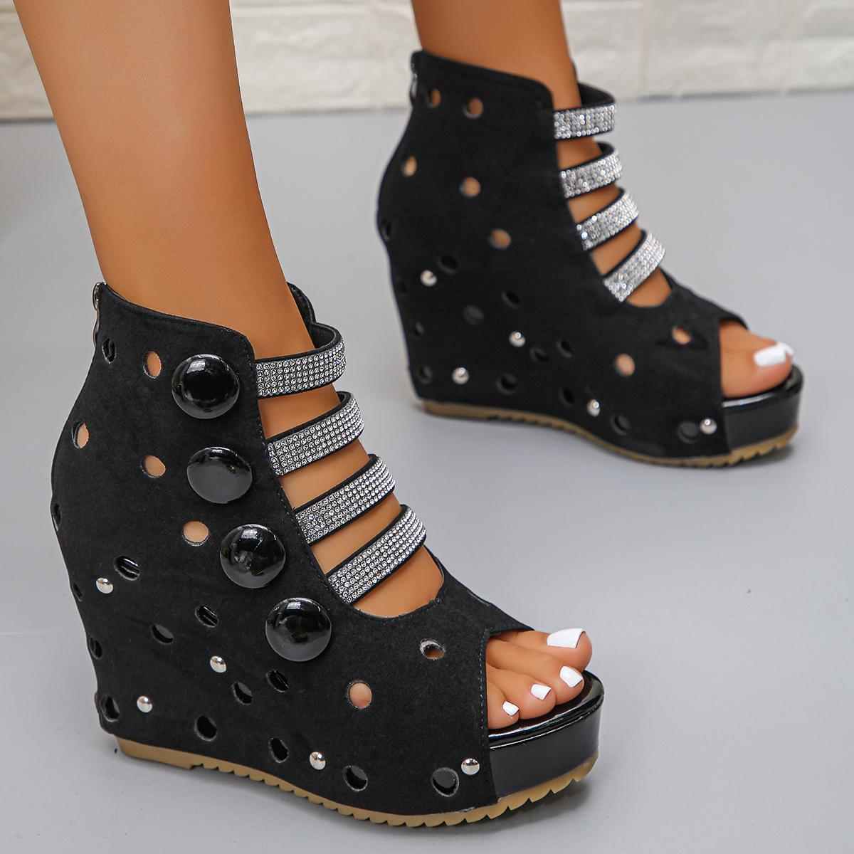 Women Platform Wedges Sandals Fashion Roman Lightweight Sandals Peep Toe High Heels Shoes Summer Leisure Beach Shoes for Women 36 чорний
Women Platform Wedges Sandals Fashion Roman Lightweight Sandals Peep Toe High Heels Shoes Summer Leisure Beach Shoes for Women 36 чорний