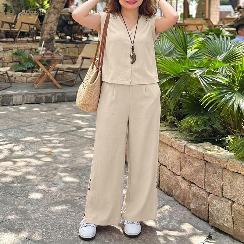 ZANZEA Women Casual Short Sleeve Blouse and Pants Summer Two Piece Suit Sets 2XL
ZANZEA Women Casual Short Sleeve Blouse and Pants Summer Two Piece Suit Sets 2XL