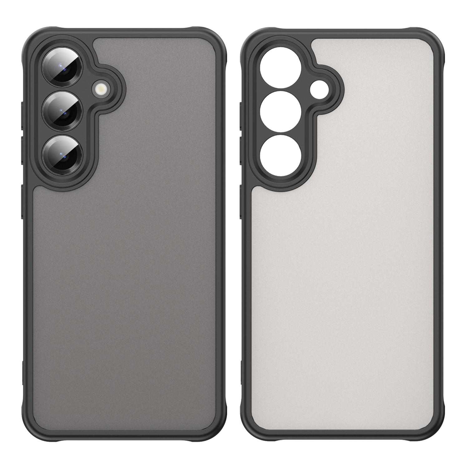 For Samsung Galaxy S25/S24 Phone Case Drop Proof Airbags Frosted Translucent PC+TPU Back Cover Black
For Samsung Galaxy S25/S24 Phone Case Drop Proof Airbags Frosted Translucent PC+TPU Back Cover Black