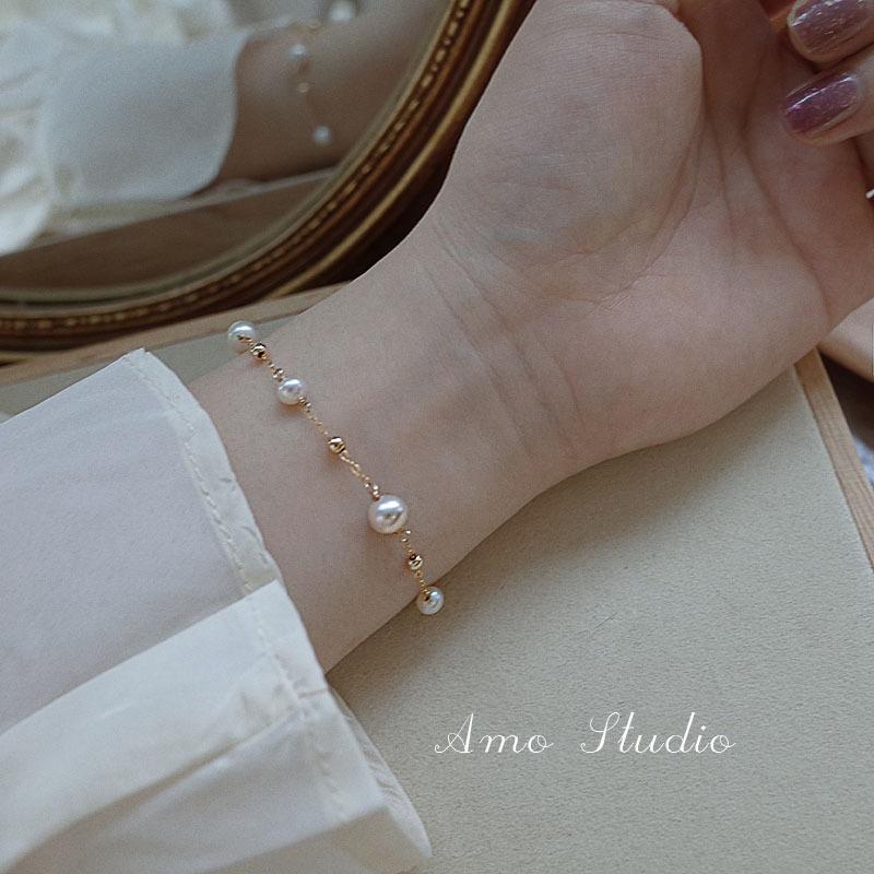 Nebula14K Gold-plated natural pearl bracelet, niche design, light luxury, suitable for friends and students, simple and stylish Domestic14k Gold
Nebula14K Gold-plated natural pearl bracelet, niche design, light luxury, suitable for friends and students, simple and stylish Domestic14k Gold