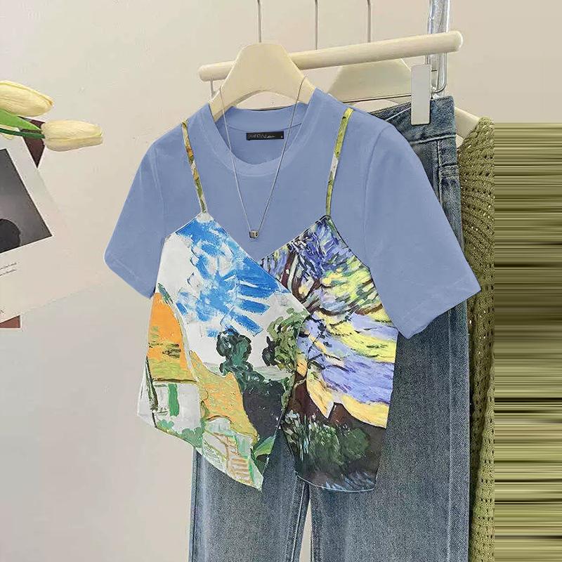 ZANZEA Женские повседневные футболки с круглым вырезом, свободного кроя, с короткими рукавами, в стиле пэчворк 5XL синий
ZANZEA Женские повседневные футболки с круглым вырезом, свободного кроя, с короткими рукавами, в стиле пэчворк 5XL синий