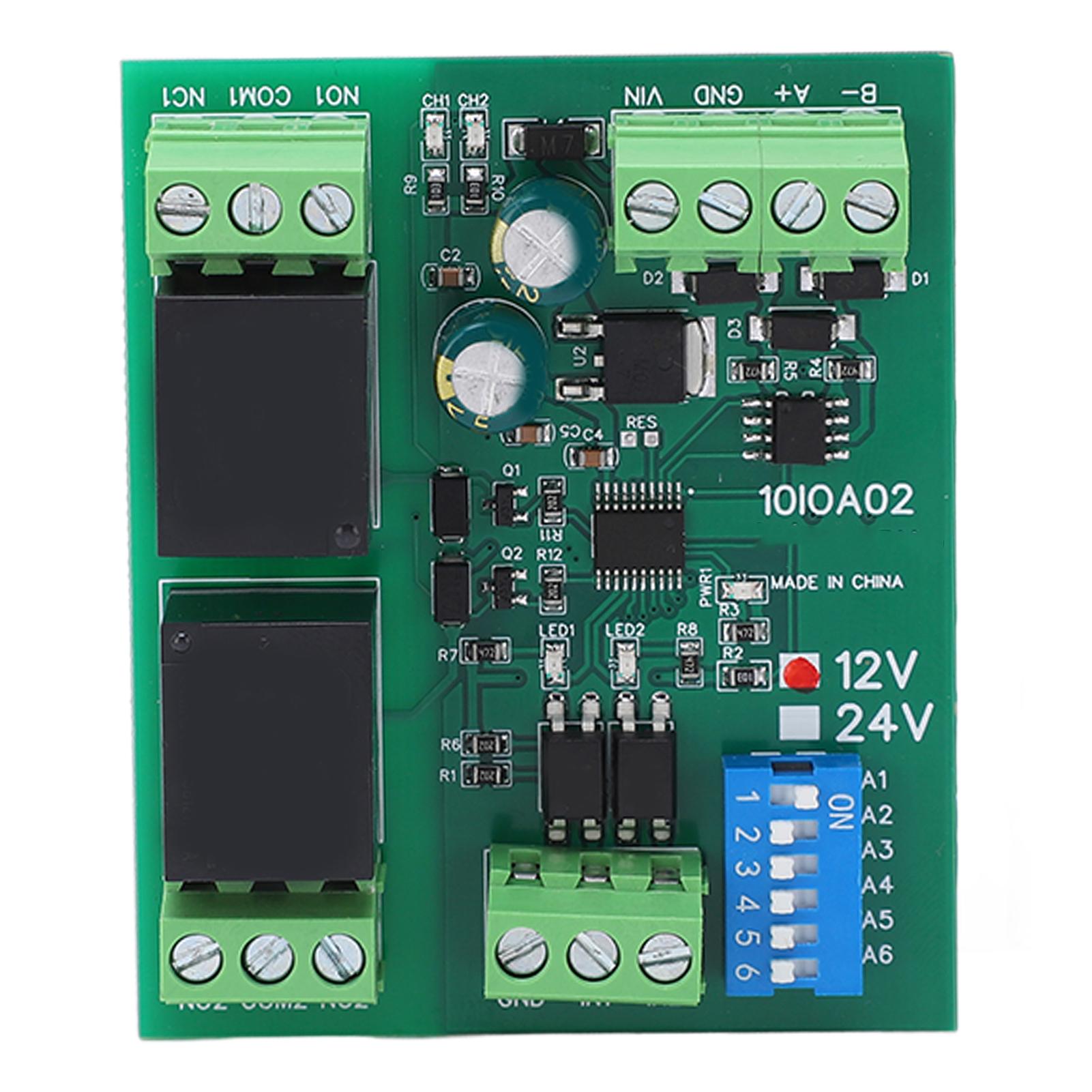 Relay Module 2 Channel RS485 Control Board Switch Controller DC 12V Accessory for Equipment
Relay Module 2 Channel RS485 Control Board Switch Controller DC 12V Accessory for Equipment
