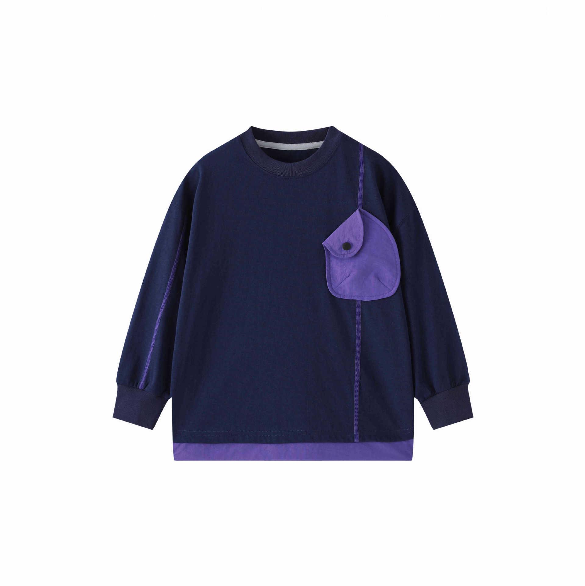 Spring 2026 Children s Color-Block Pocket T-Shirt - Pure Cotton Long-Sleeve for Boys & Girls 130 темно-синий
Spring 2026 Children s Color-Block Pocket T-Shirt - Pure Cotton Long-Sleeve for Boys & Girls 130 темно-синий
