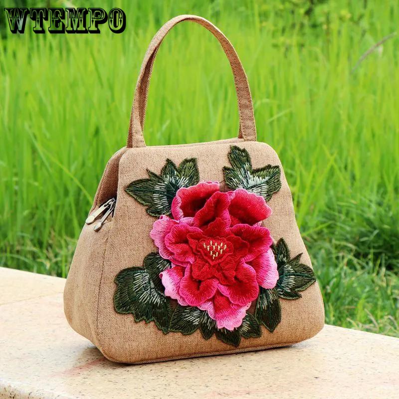 WTEMPO Ethnic Style Women s Zipper Handbags Hand-held Peony Flower Versatile Embroidery Flower Handbags Women s Handbag 1pc
WTEMPO Ethnic Style Women s Zipper Handbags Hand-held Peony Flower Versatile Embroidery Flower Handbags Women s Handbag 1pc