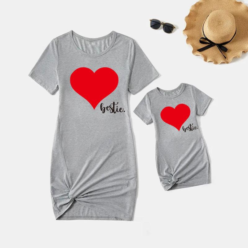 Семейные подходящие наряды Мать и Дочь Платье