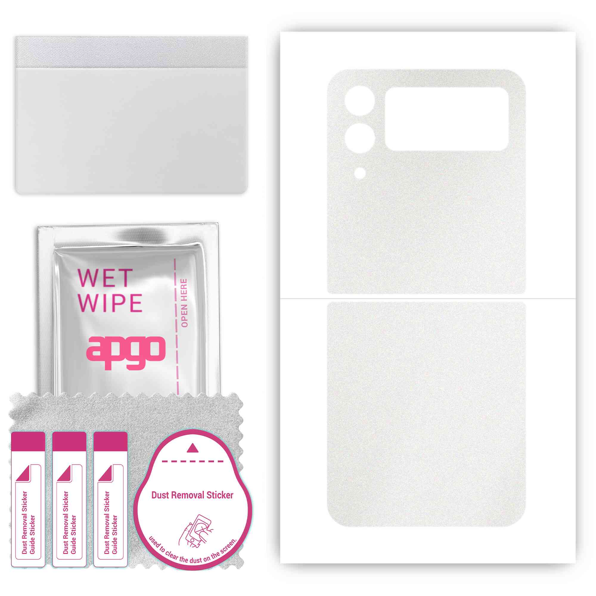 apgo Protective Skin Sticker for the back compatible with Samsung Galaxy Z Flip4, Wrap Film, Foil, Vinyl - Pattern Matte Transparent
apgo Protective Skin Sticker for the back compatible with Samsung Galaxy Z Flip4, Wrap Film, Foil, Vinyl - Pattern Matte Transparent