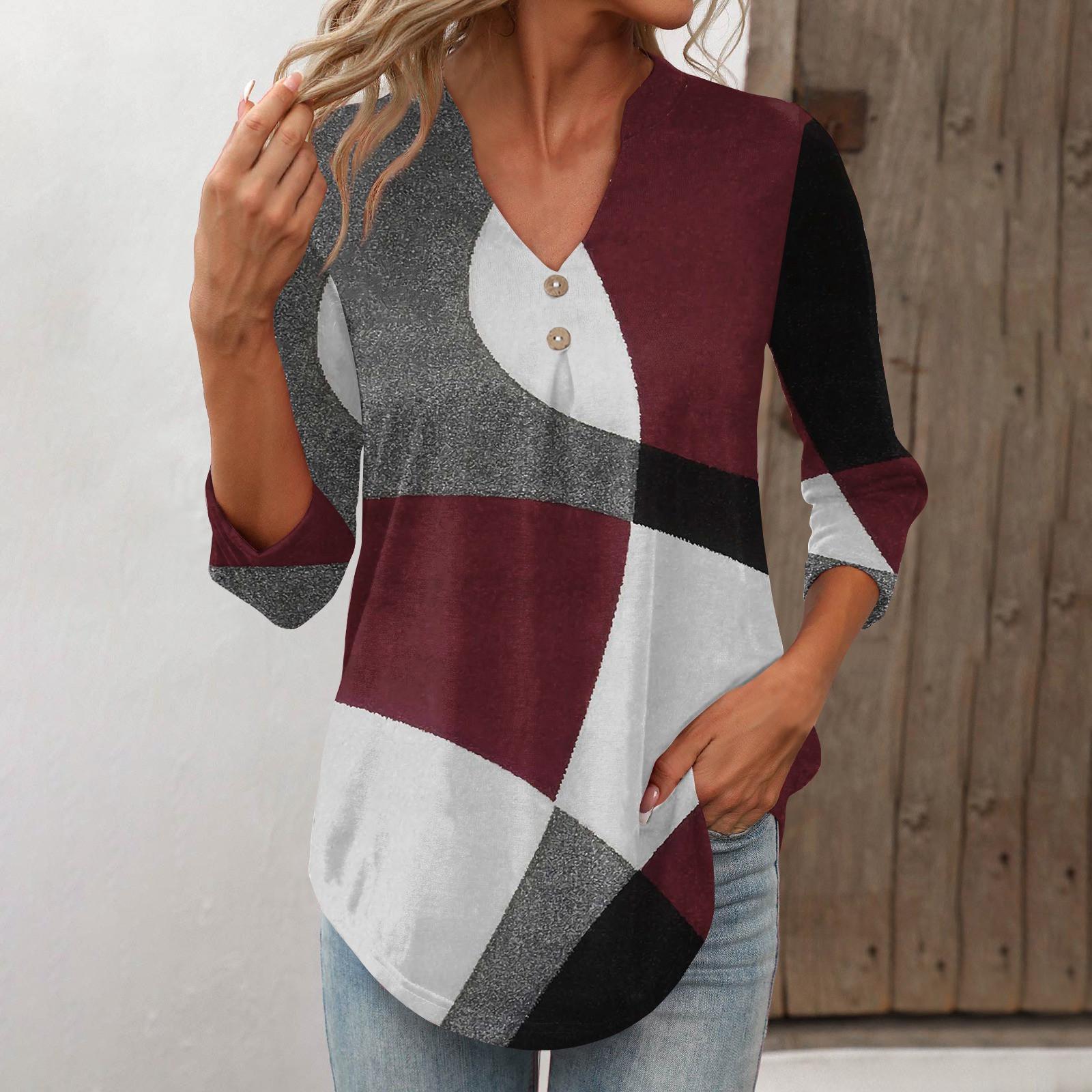 Женские топы на пуговицах с v-образным вырезом Женские топы с рукавами 4/3 Неровный низ Топы с рукавами 4/3 Повседневные повседневные топы Модные топы с рукавами 4/3 Футболки L винный
Женские топы на пуговицах с v-образным вырезом Женские топы с рукавами 4/3 Неровный низ Топы с рукавами 4/3 Повседневные повседневные топы Модные топы с рукавами 4/3 Футболки L винный