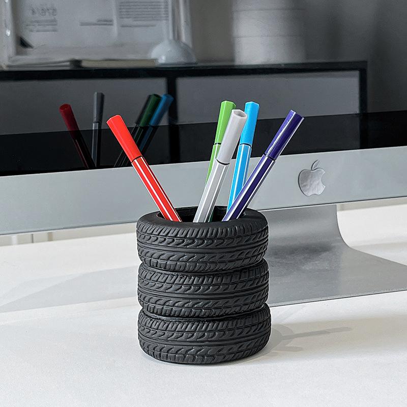 Creative Car Tire Pen Holder Organizer Desktop Ornaments Stationery Storage Box Decorative Accessories
Creative Car Tire Pen Holder Organizer Desktop Ornaments Stationery Storage Box Decorative Accessories