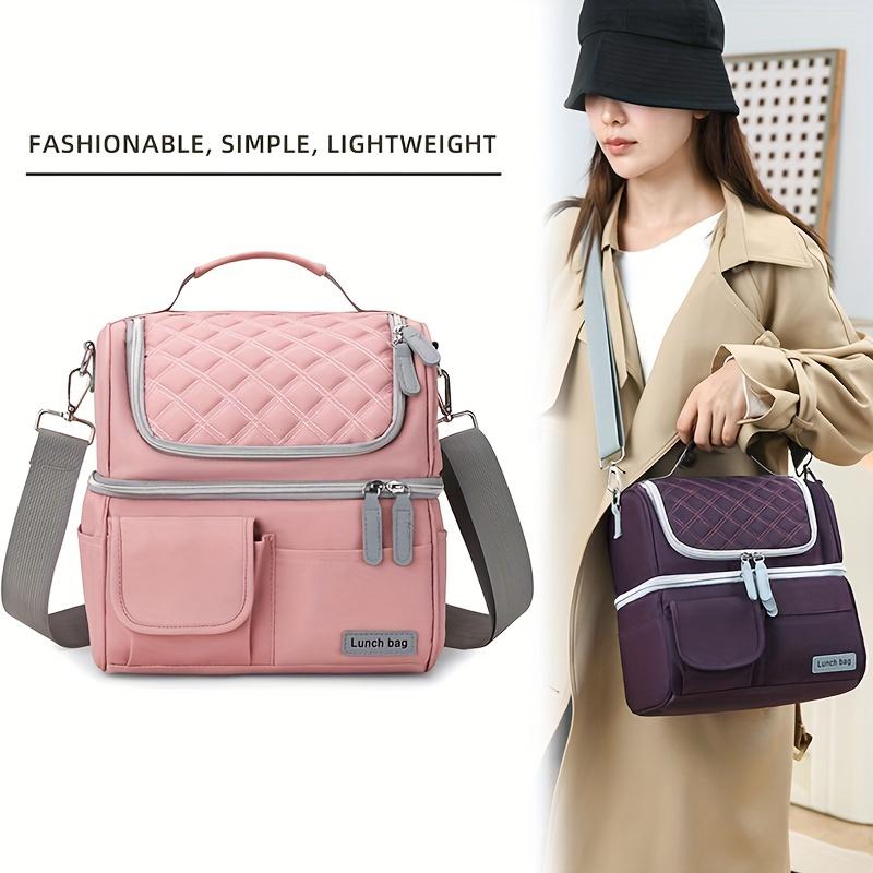 New Large Capacity Double Layer Lunch Bag, Outdoor Picnic Work Lunch Insulated Bag,Simple Portable Crossbody Shoulder Lunch Bag, Non-Food Contact
New Large Capacity Double Layer Lunch Bag, Outdoor Picnic Work Lunch Insulated Bag,Simple Portable Crossbody Shoulder Lunch Bag, Non-Food Contact