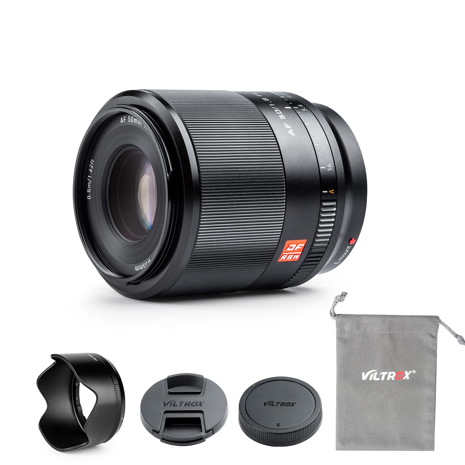 VILTROX Standard Prime Lens AF 50mm STM Full Size Eye AF Large Aperture Lens for Sony Lightweight Soft Bokeh Compatible with F1.8 F1.8 E-Mount
VILTROX Standard Prime Lens AF 50mm STM Full Size Eye AF Large Aperture Lens for Sony Lightweight Soft Bokeh Compatible with F1.8 F1.8 E-Mount
