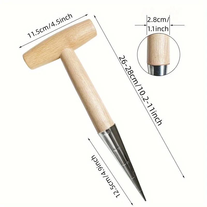 Ручной посадочный колышек из нержавеющей стали с деревянной ручкой для посева семян, пересадки растений, посадки луковиц
Ручной посадочный колышек из нержавеющей стали с деревянной ручкой для посева семян, пересадки растений, посадки луковиц