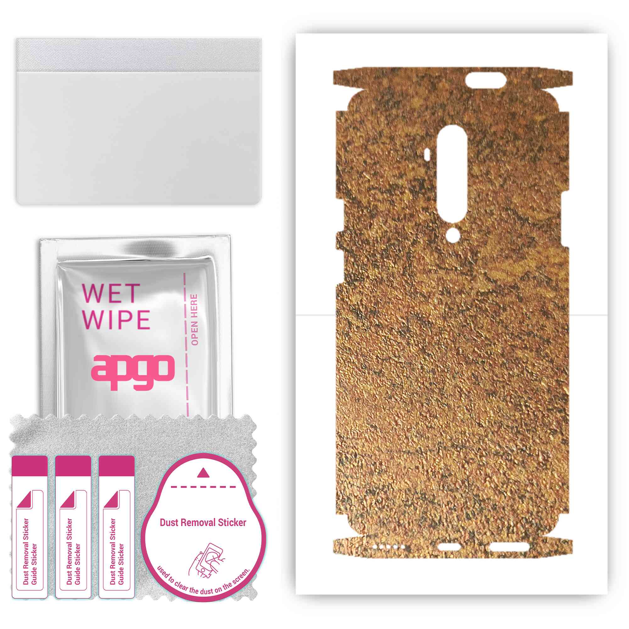 Apgo Protective Skin Sticker for the back+sides compatible with OnePlus 7T Pro, Full Wrap Film, Foil, Vinyl - Pattern Rusty Copper
Apgo Protective Skin Sticker for the back+sides compatible with OnePlus 7T Pro, Full Wrap Film, Foil, Vinyl - Pattern Rusty Copper