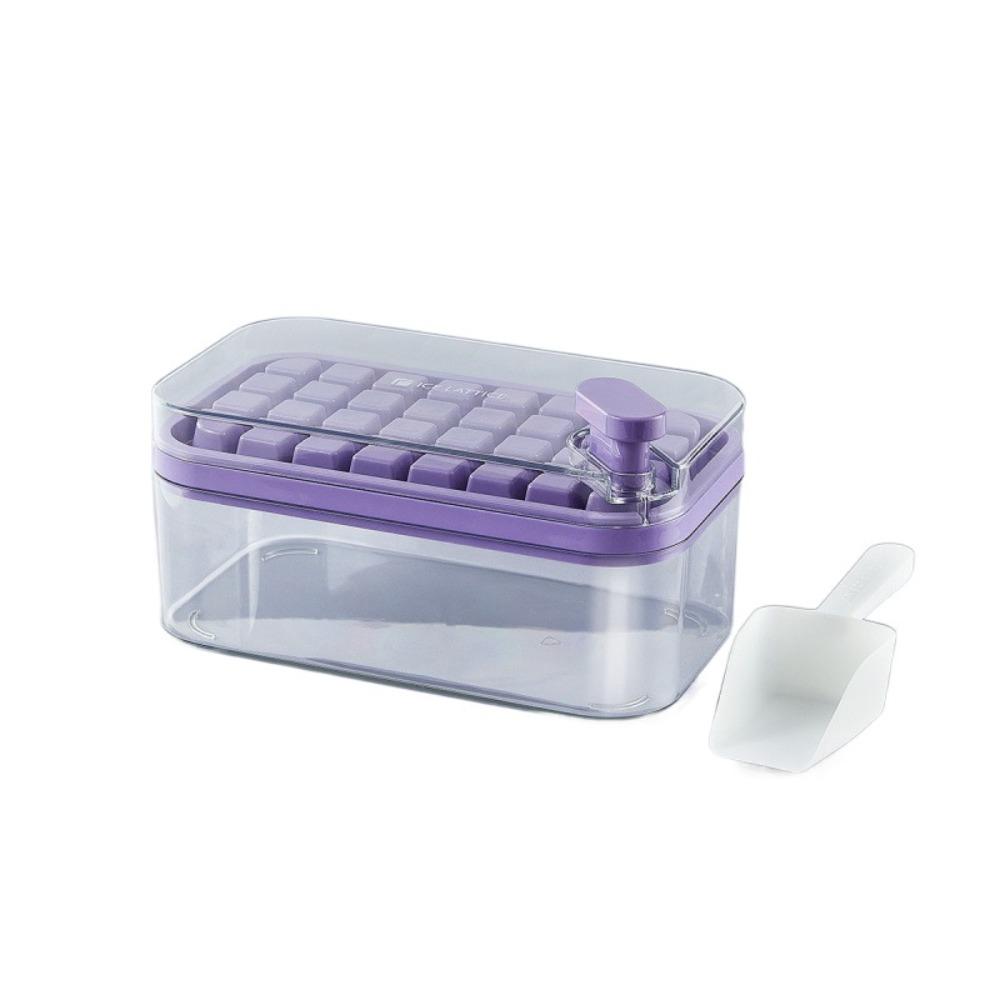 32/64 Grid lce Storage Box Press-Type Ice Cube Molds Homemade Ice Cube Maker Box Chilling Drinks Single layer-Purple
32/64 Grid lce Storage Box Press-Type Ice Cube Molds Homemade Ice Cube Maker Box Chilling Drinks Single layer-Purple