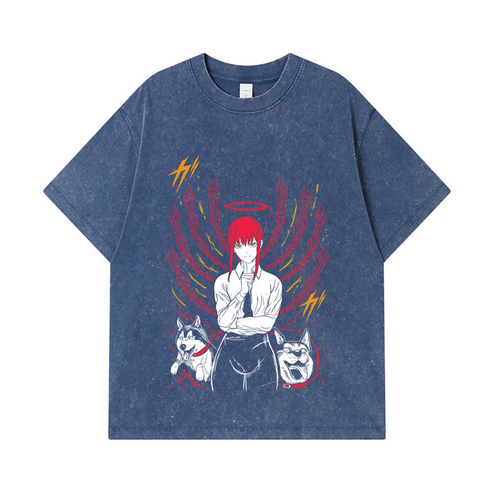 275 GSM Washed T-shirts 100% Cotton Chainsaw Man V31 Makima Print Unisex Heavy Cotton T Shirt 2XL королівський синій колір
275 GSM Washed T-shirts 100% Cotton Chainsaw Man V31 Makima Print Unisex Heavy Cotton T Shirt 2XL королівський синій колір
