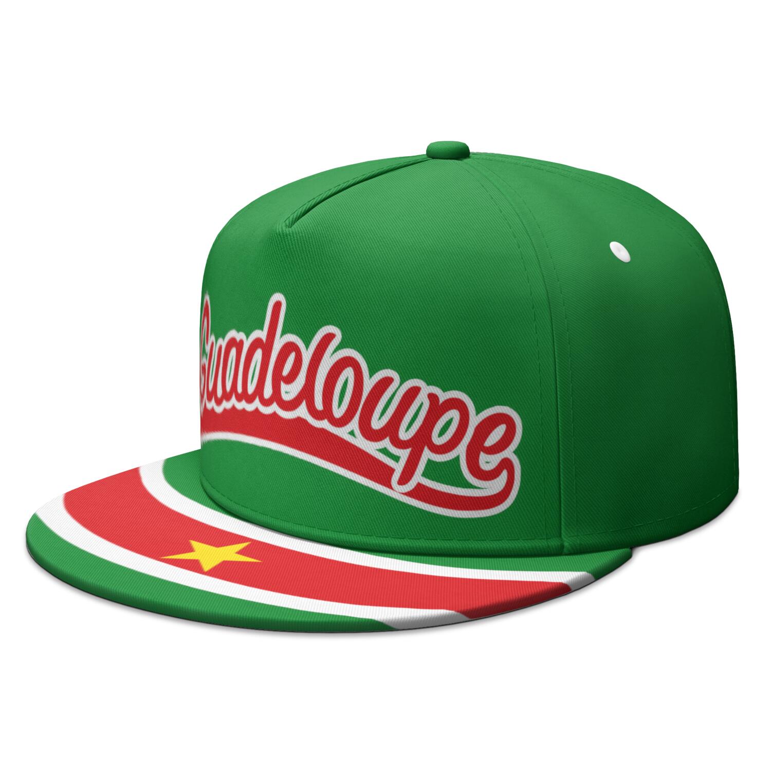 Guadeloupe Flat Brimmed Cap Free Custom Made Name Logo Hip-hop Hat Nation Flag Country French College Print Photo Headgear Adjustable
Guadeloupe Flat Brimmed Cap Free Custom Made Name Logo Hip-hop Hat Nation Flag Country French College Print Photo Headgear Adjustable
