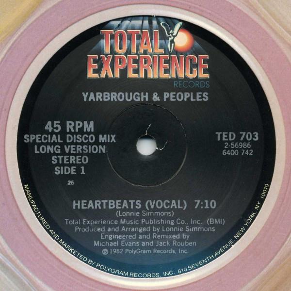 12inch Record YARBROUGH & PEOPLES - Heartbeats TED703 Total Experienc 1982 US Soul/Funk Used
12inch Record YARBROUGH & PEOPLES - Heartbeats TED703 Total Experienc 1982 US Soul/Funk Used