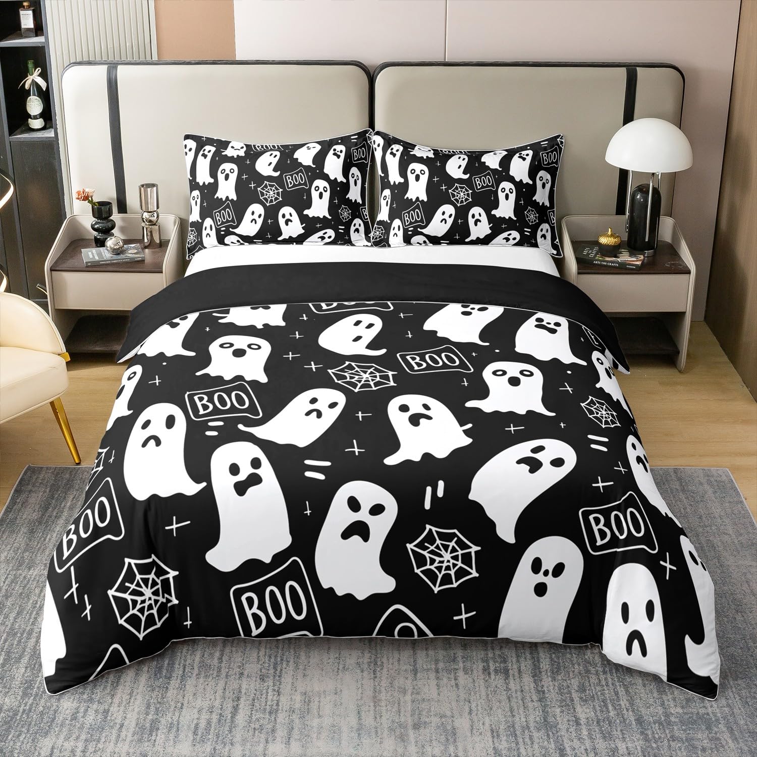 Ghost Duvet Cover Sets for Kids Teens Queen King Size Lightweight Down Room Decor 2 Pillowcases and 1 Duvet Cover No Comforter (135x200cm)
Ghost Duvet Cover Sets for Kids Teens Queen King Size Lightweight Down Room Decor 2 Pillowcases and 1 Duvet Cover No Comforter (135x200cm)