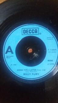 7inch Record BILLY FURY Gonna Type a Letter F13854 Decca UK Rock Used
7inch Record BILLY FURY Gonna Type a Letter F13854 Decca UK Rock Used