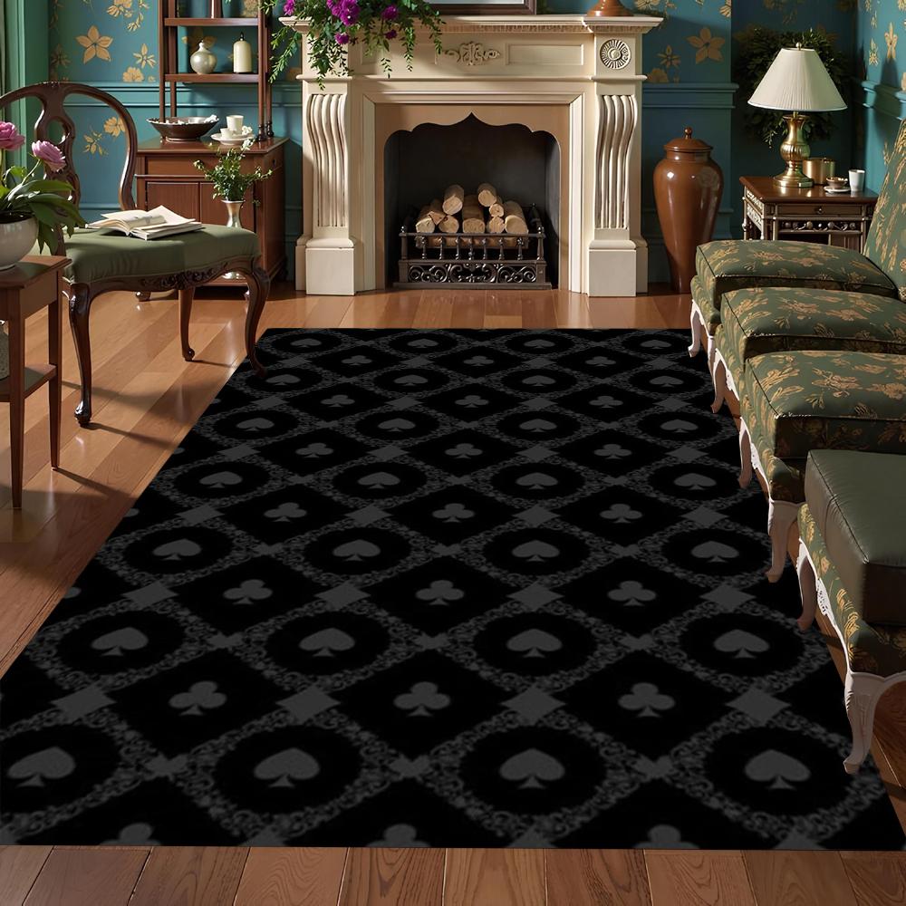 Red Black Poker Card Pattern Carpet Bold Game Style Non-Slip Soft Mat for Living Room Bedroom Home Decor 40x60cm
Red Black Poker Card Pattern Carpet Bold Game Style Non-Slip Soft Mat for Living Room Bedroom Home Decor 40x60cm