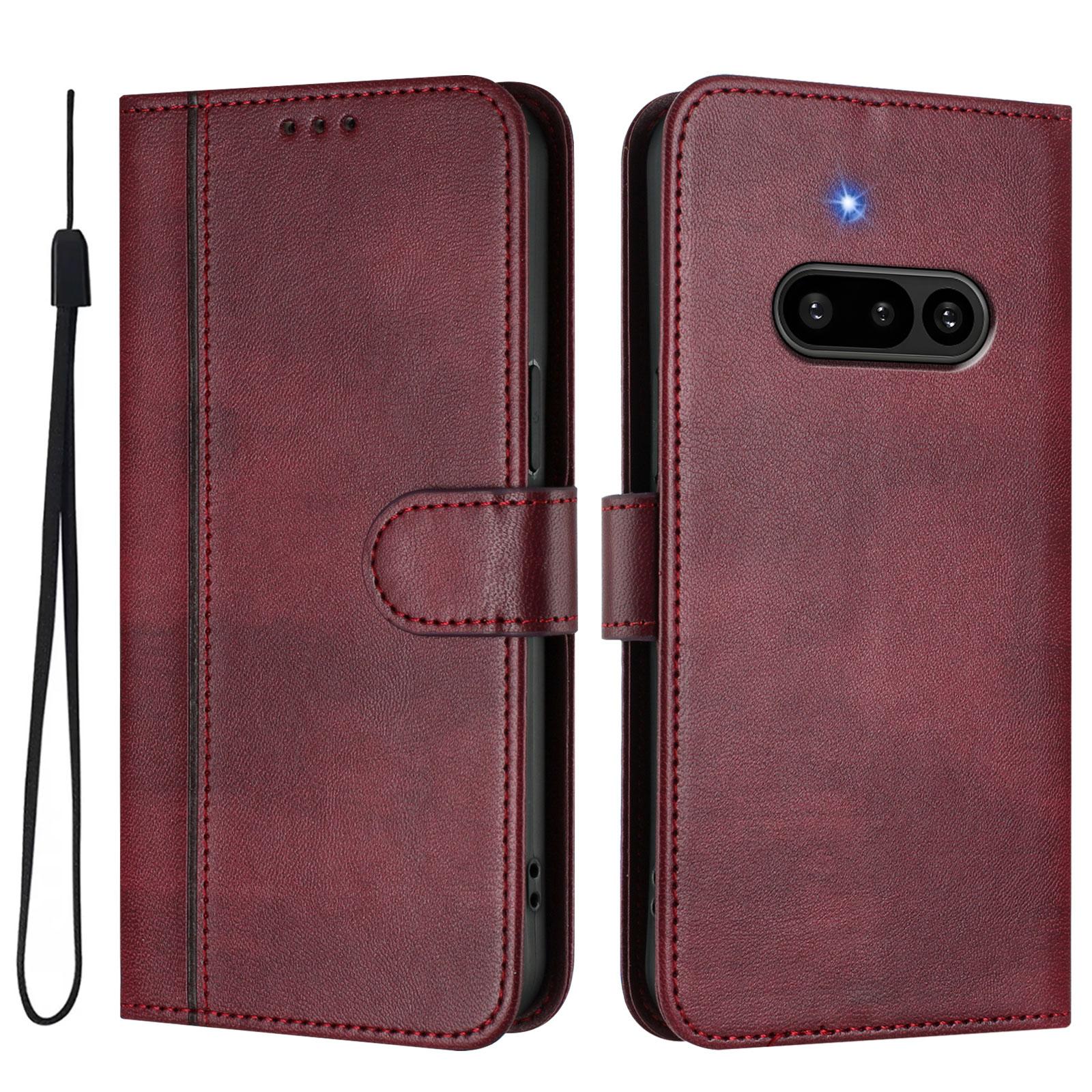 Ні за що Телефон (3а) Чохол-гаманець-підставка зі шкіри з ретро-текстурою з ремінцем Wine Red
Ні за що Телефон (3а) Чохол-гаманець-підставка зі шкіри з ретро-текстурою з ремінцем Wine Red