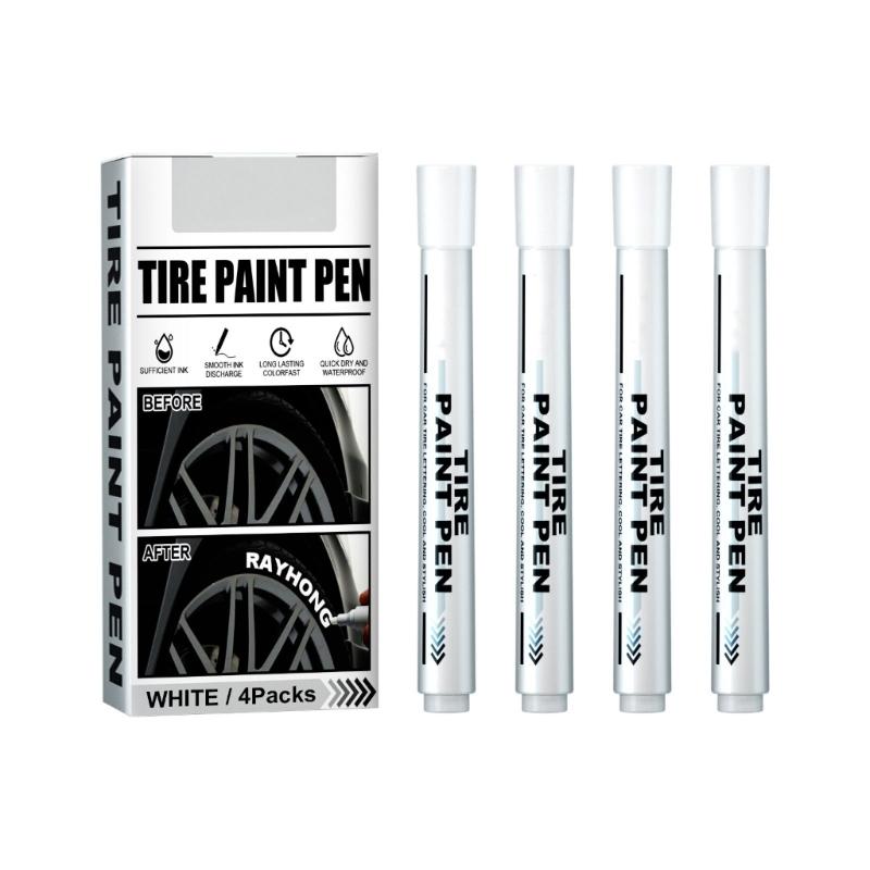 4Pieces White Tire Paint Pen White Paint Pen Waterproof Tire Pen For Car Tire Lettering 1
4Pieces White Tire Paint Pen White Paint Pen Waterproof Tire Pen For Car Tire Lettering 1