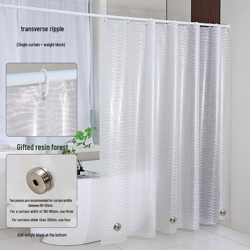 EVA Eco-Friendly Waterproof Mildew-Resistant Shower Curtain - Safe & Odorless Single Curtain 80x180 + Rings
EVA Eco-Friendly Waterproof Mildew-Resistant Shower Curtain - Safe & Odorless Single Curtain 80x180 + Rings