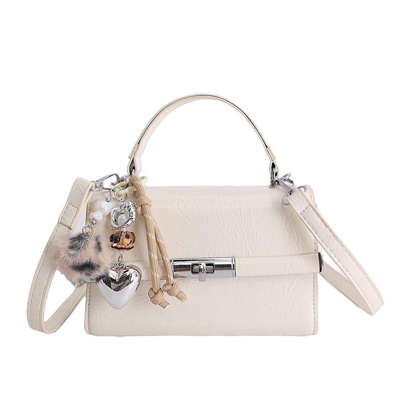 Bag Korean version niche handbag women s small bag seasonal new small square bag simple and versatile shoulder messenger bag No pendant model білий
Bag Korean version niche handbag women s small bag seasonal new small square bag simple and versatile shoulder messenger bag No pendant model білий
