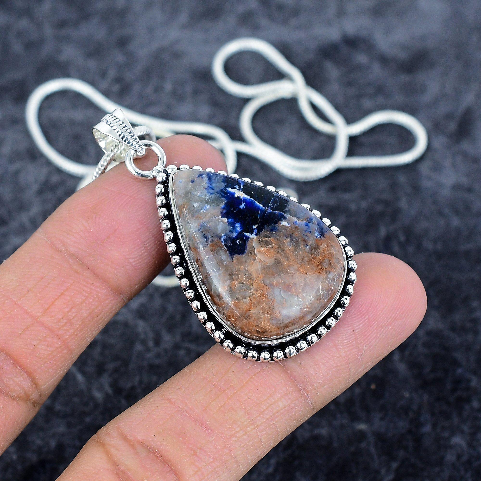 Sodalite Gemstone Handmade 925 Sterling Silver Jewelry Pendant 2.05 M-2892
Sodalite Gemstone Handmade 925 Sterling Silver Jewelry Pendant 2.05 M-2892