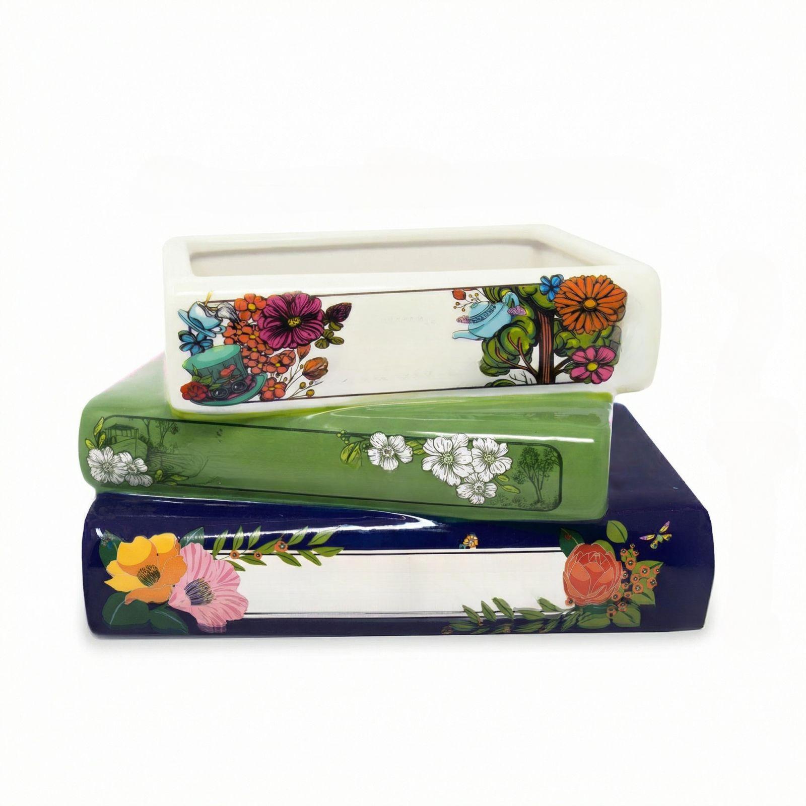 Ceramic Book Shaped Planter Set Decorative Flower Pots for Indoor Outdoor Use Stackable Design Durable Material белый
Ceramic Book Shaped Planter Set Decorative Flower Pots for Indoor Outdoor Use Stackable Design Durable Material белый