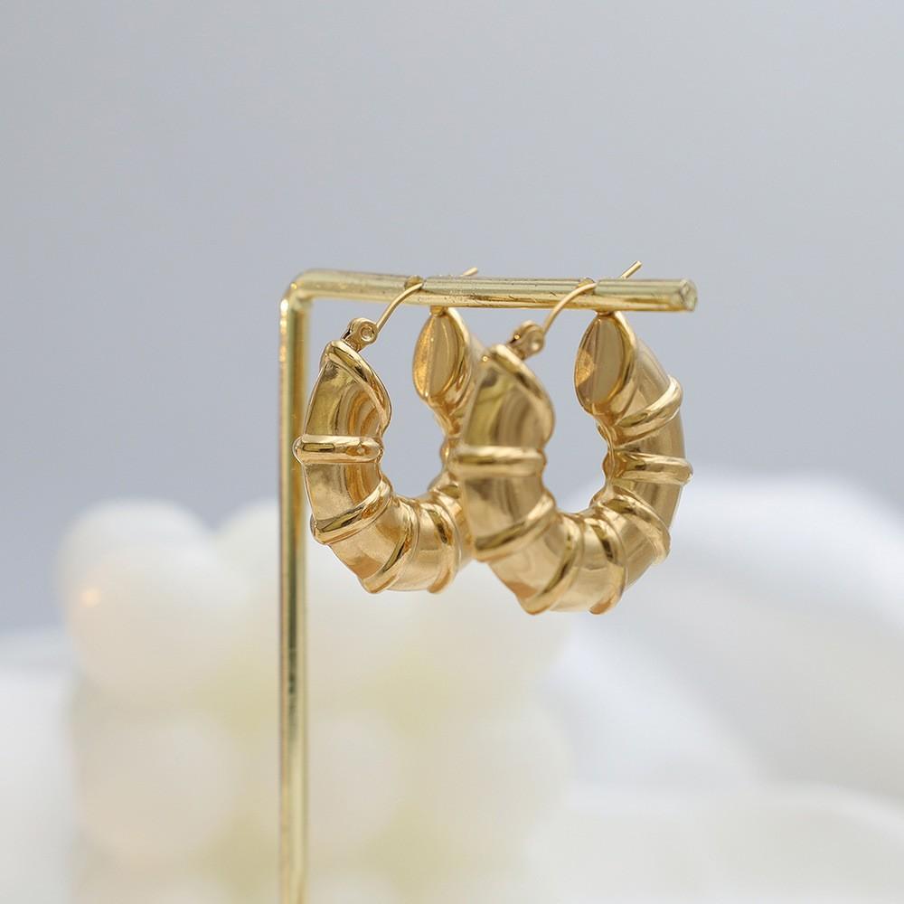 Personalized Trendy Bamboo Jewelry Women S 18K Gold Titanium Steel Thick Hollow Earrings High-End Earrings
Personalized Trendy Bamboo Jewelry Women S 18K Gold Titanium Steel Thick Hollow Earrings High-End Earrings
