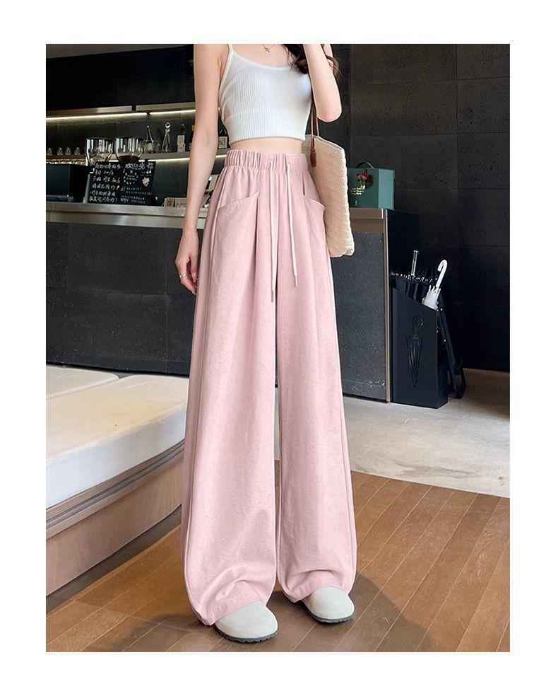 Women s Summer Lazy Style Milk Puff Cloud Wide-Leg Drawstring Pants - Loose, Slimming, Versatile, Floor-Length Casual Wear S рожевий
Women s Summer Lazy Style Milk Puff Cloud Wide-Leg Drawstring Pants - Loose, Slimming, Versatile, Floor-Length Casual Wear S рожевий