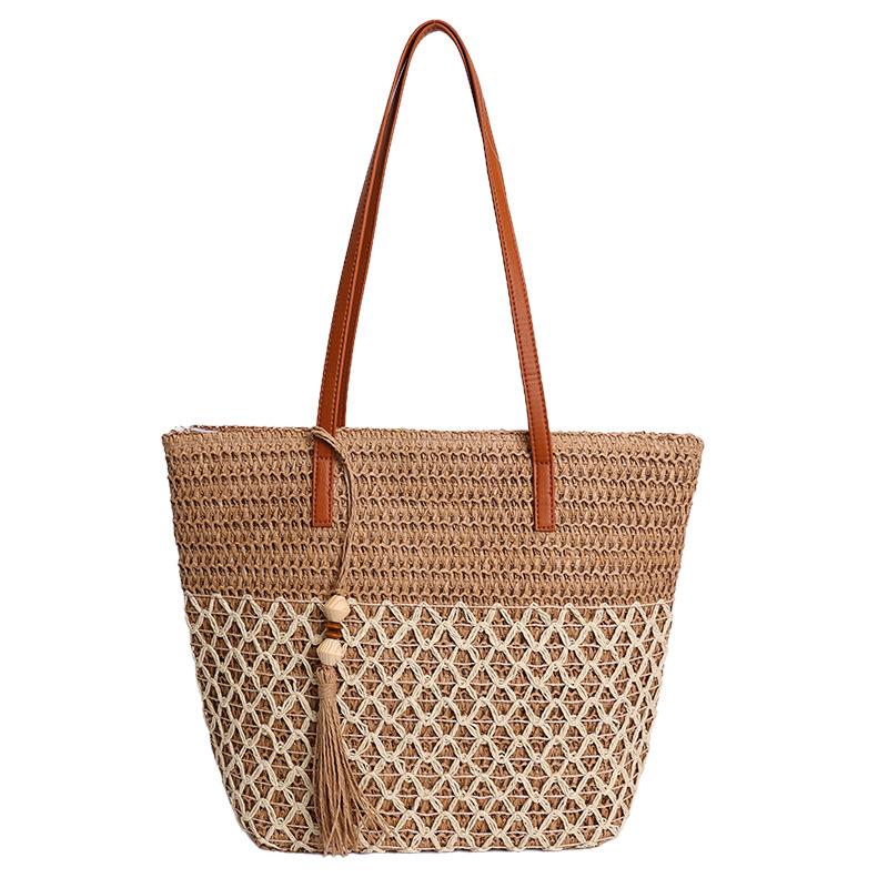 Seaside Vacation Style Straw Woven Large Bag Women s Contrasting Color Tote Capacity Commuting Underarm 27x13x31 хакі
Seaside Vacation Style Straw Woven Large Bag Women s Contrasting Color Tote Capacity Commuting Underarm 27x13x31 хакі