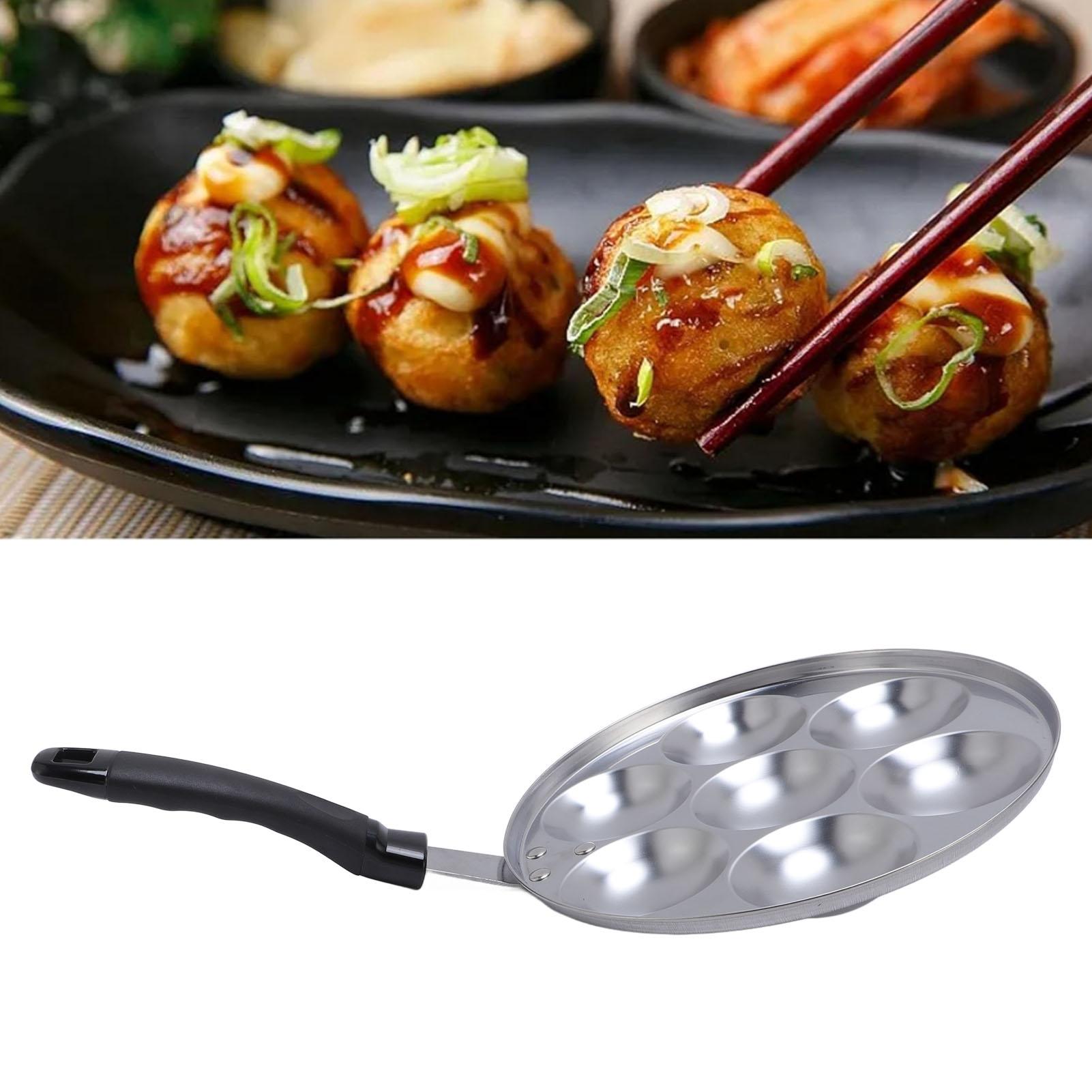 Takoyaki Grill Pan 7 Holes Aluminum Alloy Nonstick Eggs Pancake Octopus Meatballs Maker Pan with Handle for Baking Cooking
Takoyaki Grill Pan 7 Holes Aluminum Alloy Nonstick Eggs Pancake Octopus Meatballs Maker Pan with Handle for Baking Cooking