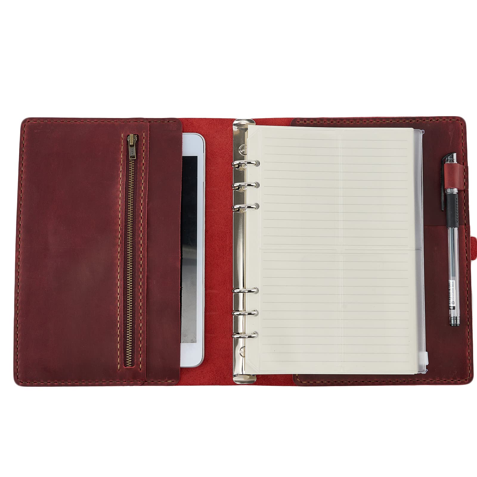 System Notebook 6 Ring Binder Hand Leather Ring Loose Memo PVC Pocket Pen Graduation Gift Planner, Cover, Leather, A5, Holes, 2024, Notebook,
System Notebook 6 Ring Binder Hand Leather Ring Loose Memo PVC Pocket Pen Graduation Gift Planner, Cover, Leather, A5, Holes, 2024, Notebook,