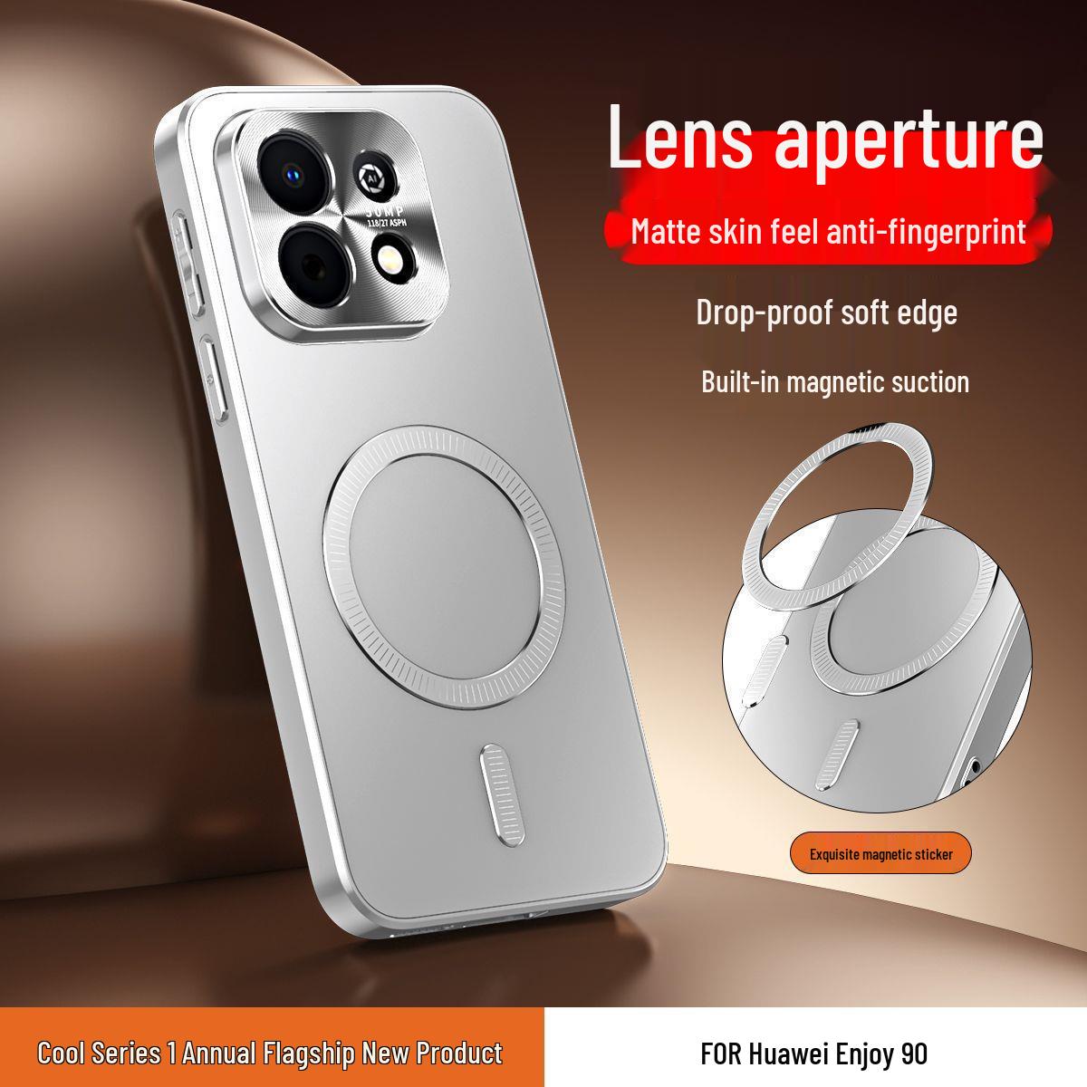 Huawei Enjoy 90 Plus Anti-drop Magnetic Ring Phone Case with Lens Protection for Men & Women - Premium Feel & Cool Design Huawei Enjoy 90 Plus
Huawei Enjoy 90 Plus Anti-drop Magnetic Ring Phone Case with Lens Protection for Men & Women - Premium Feel & Cool Design Huawei Enjoy 90 Plus