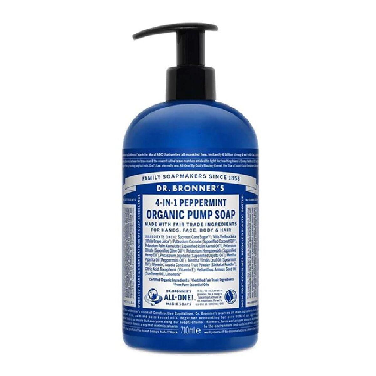 Жидкое мыло для рук Dr. Bronner s 4 в 1 Мята 710 мл
Жидкое мыло для рук Dr. Bronner s 4 в 1 Мята 710 мл