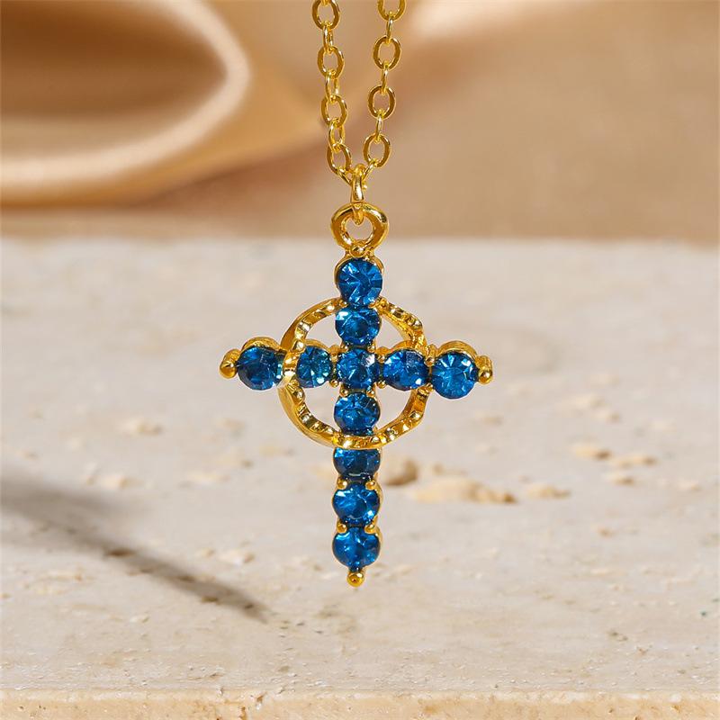 Cross Necklace Women s Crown Necklace Simple Yet Versatile Classic Cross Necklace синій
Cross Necklace Women s Crown Necklace Simple Yet Versatile Classic Cross Necklace синій