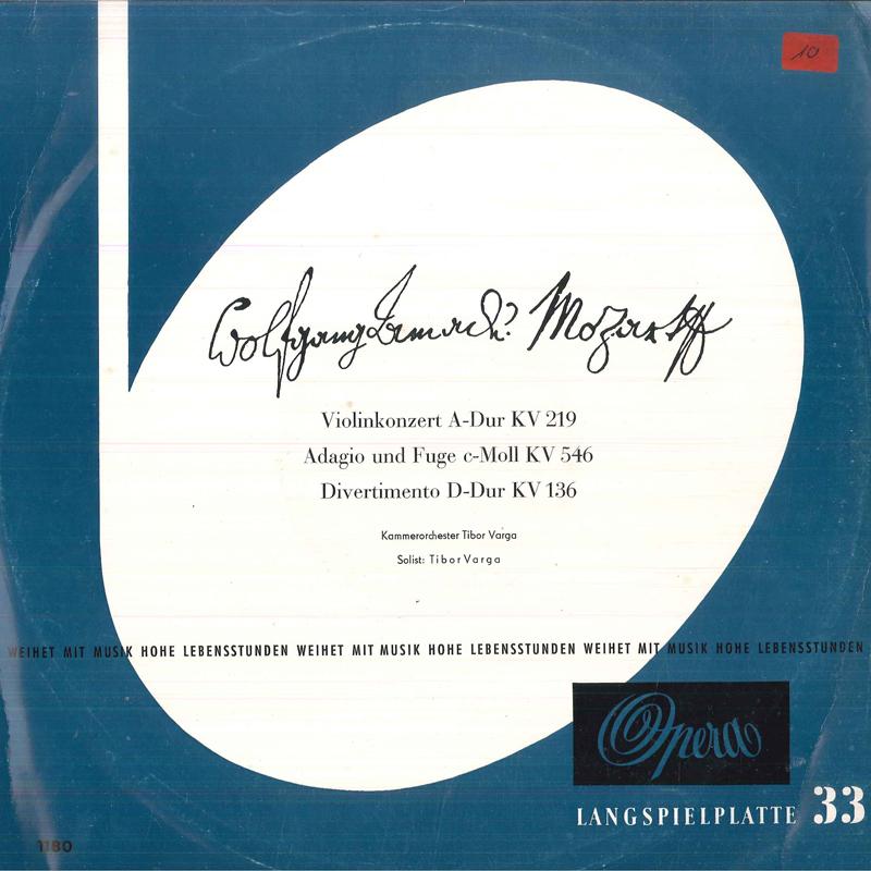 LP Record TIBOR VARGA, KAMMERORCHESTER TIBOR - Mozart Violinkonzert A Dur Kv219 / 1180 OPERA 1960 Germany Classical Used
LP Record TIBOR VARGA, KAMMERORCHESTER TIBOR - Mozart Violinkonzert A Dur Kv219 / 1180 OPERA 1960 Germany Classical Used