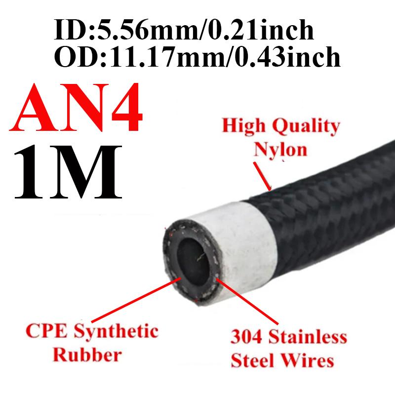 1 Meter AN4 AN6 AN8 AN10 AN12 AN16 AN20 Universal Car Fuel Hose Oil Gas Line Nylon Steel Braided Radiator Brake Hose CPE Pipe 1M AN4
1 Meter AN4 AN6 AN8 AN10 AN12 AN16 AN20 Universal Car Fuel Hose Oil Gas Line Nylon Steel Braided Radiator Brake Hose CPE Pipe 1M AN4