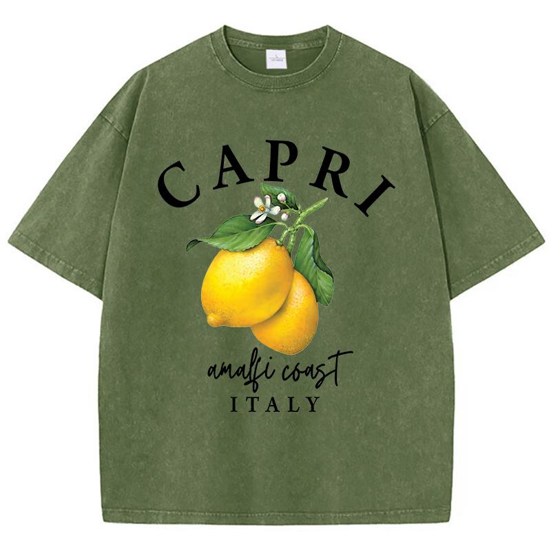 Capri Amalfi Coast Italy Lemon Prints Washed T Shirts Womens Cotton TShirt ONeck Comfortable Distressed Tops Summer Clothes S
Capri Amalfi Coast Italy Lemon Prints Washed T Shirts Womens Cotton TShirt ONeck Comfortable Distressed Tops Summer Clothes S