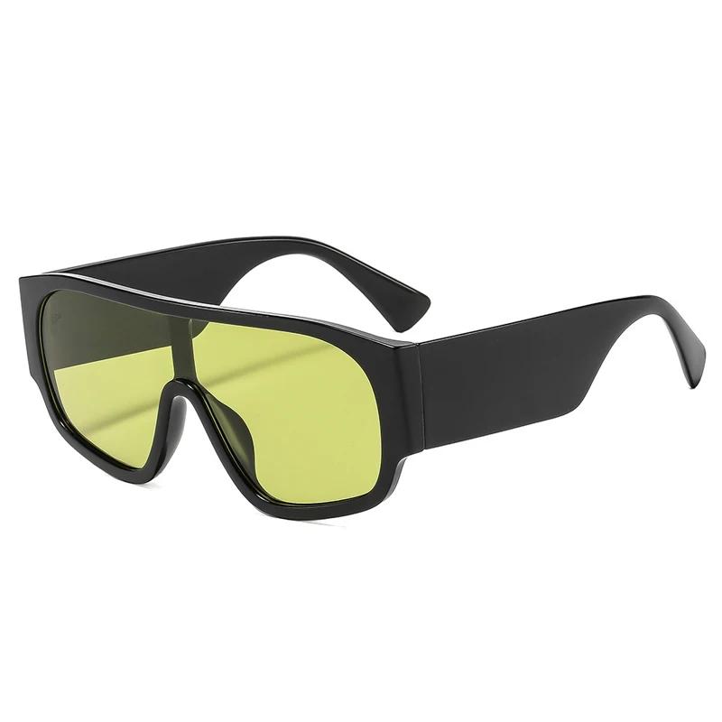 SO&EI Fashion One Piece Oversized Pilot Women Sunglasses Shades UV400 Retro Punk Men Wide Legs Red Green Sun Glasses As the picture
SO&EI Fashion One Piece Oversized Pilot Women Sunglasses Shades UV400 Retro Punk Men Wide Legs Red Green Sun Glasses As the picture