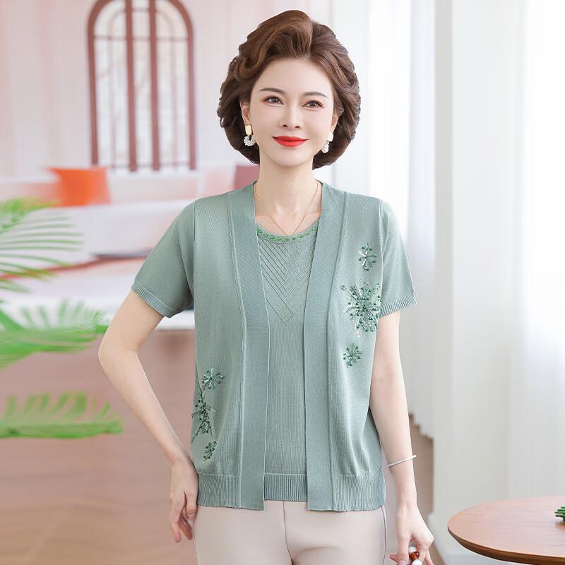 Hengyuanxiang Women s V-Neck Ice Silk Floral T-Shirt 115
Hengyuanxiang Women s V-Neck Ice Silk Floral T-Shirt 115
