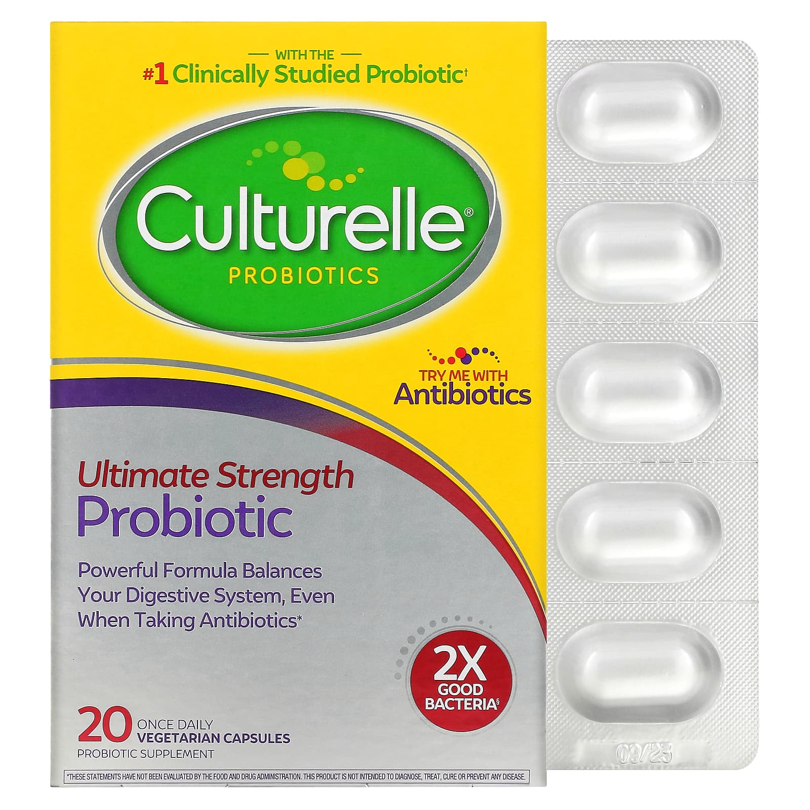 Culturelle, пробіотик, пробіотик найвищої сили, 20 мільярдів КУО, 1 таблетка на порцію, 20 овочевих капсул
Culturelle, пробіотик, пробіотик найвищої сили, 20 мільярдів КУО, 1 таблетка на порцію, 20 овочевих капсул